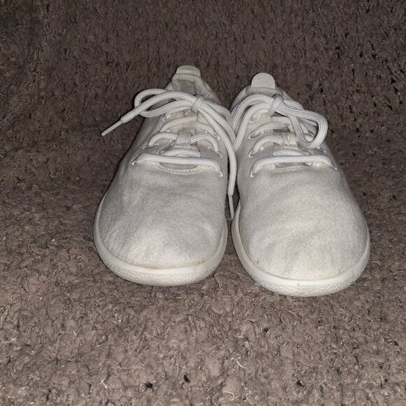 ALLBIRDS-Wool Runners Shoes-Cream Merino Sneakers-Sz 7-Excellent - Picture 3 of 8
